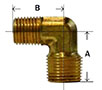 Brass Forged 90 Degree Male Reducing Elbow Diagram